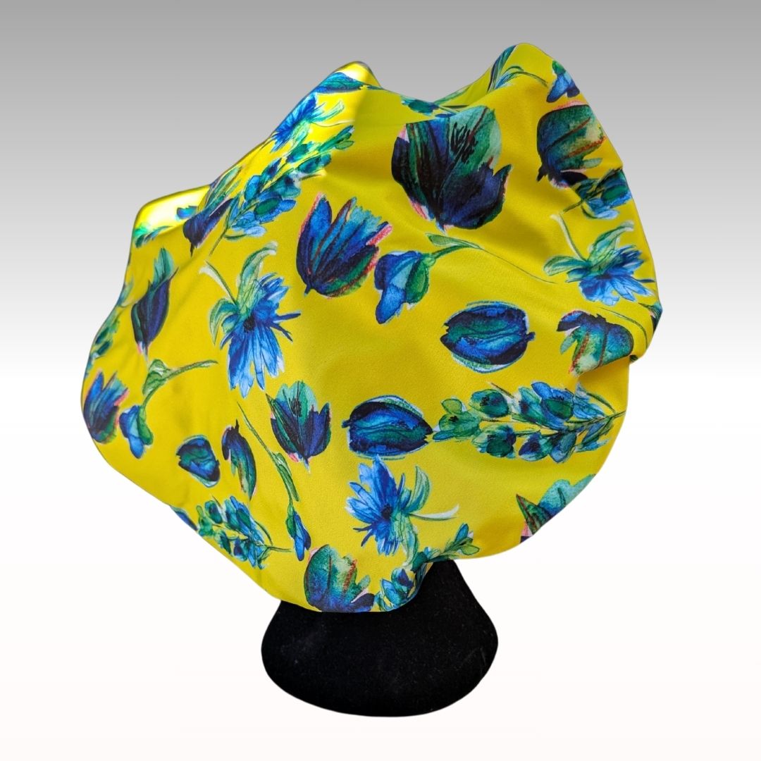 Floral shower caps