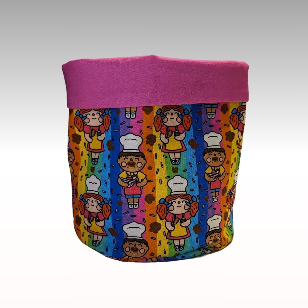 Kids in the kitchen fabric basket