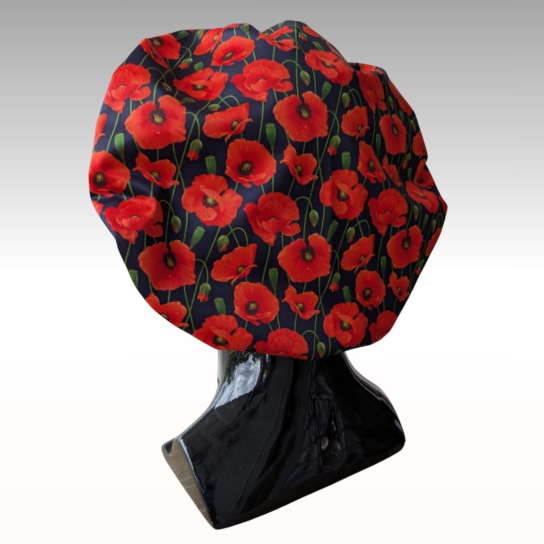 Floral shower caps