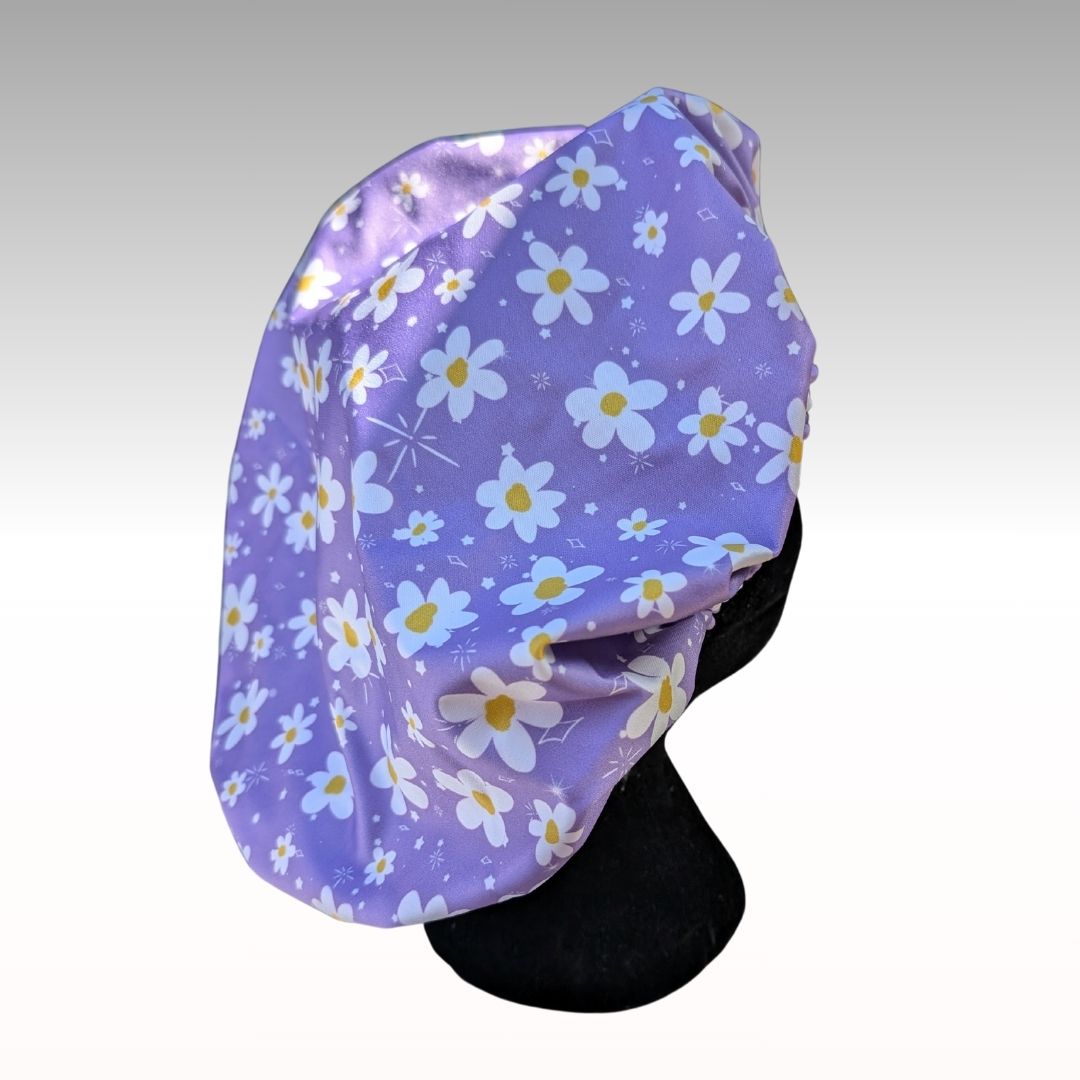 Floral shower caps