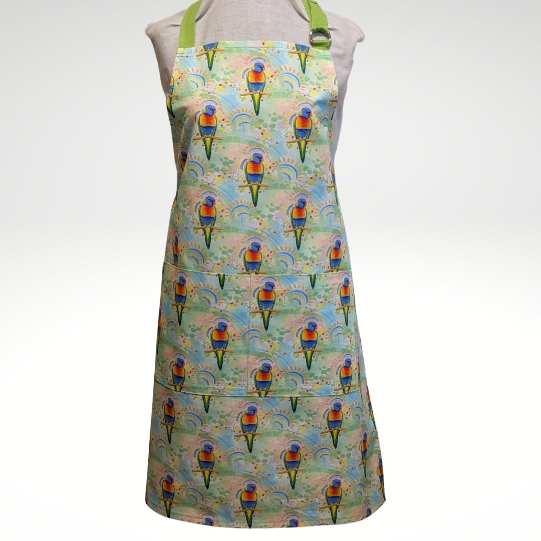 Bright lorikeets apron