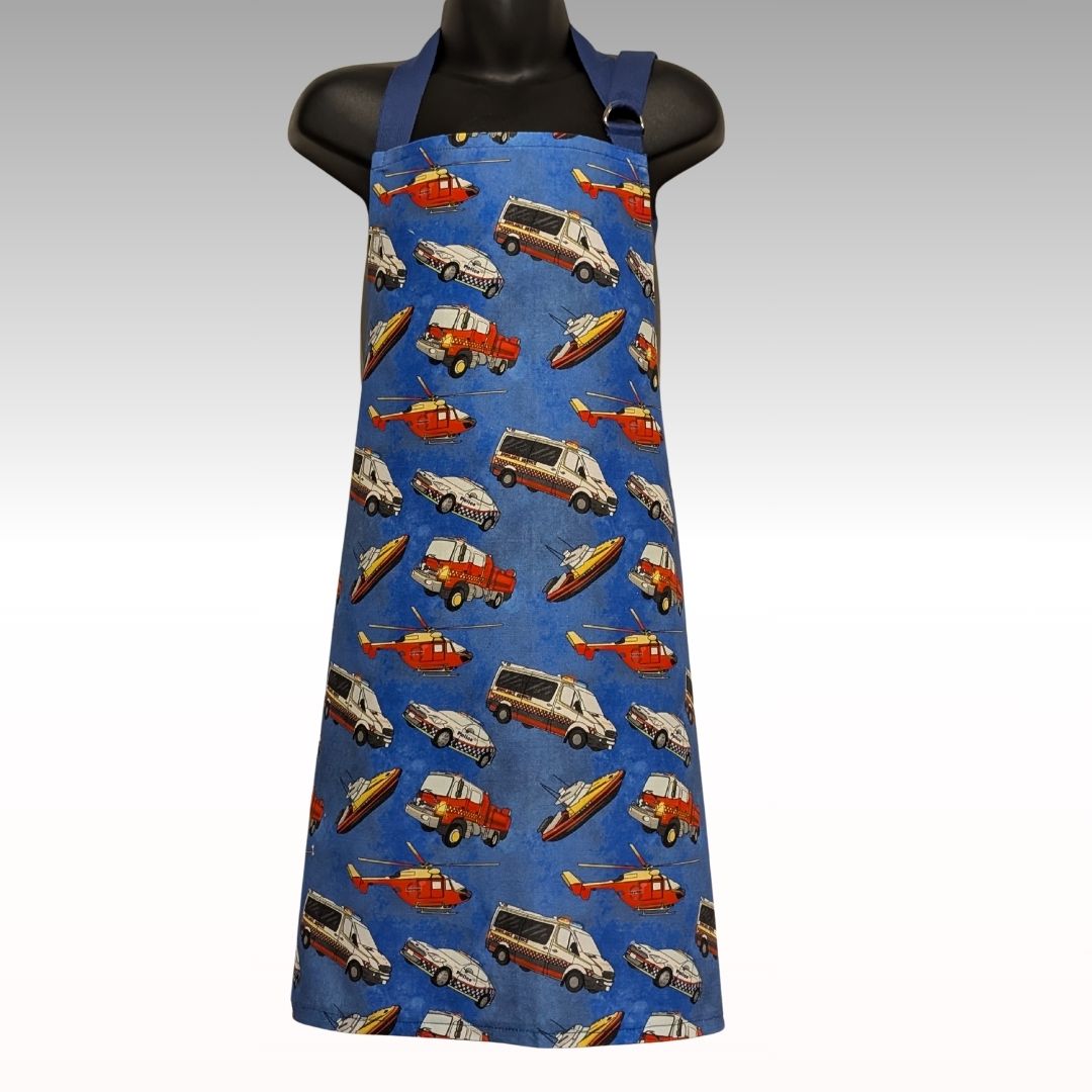 Blues and twos apron