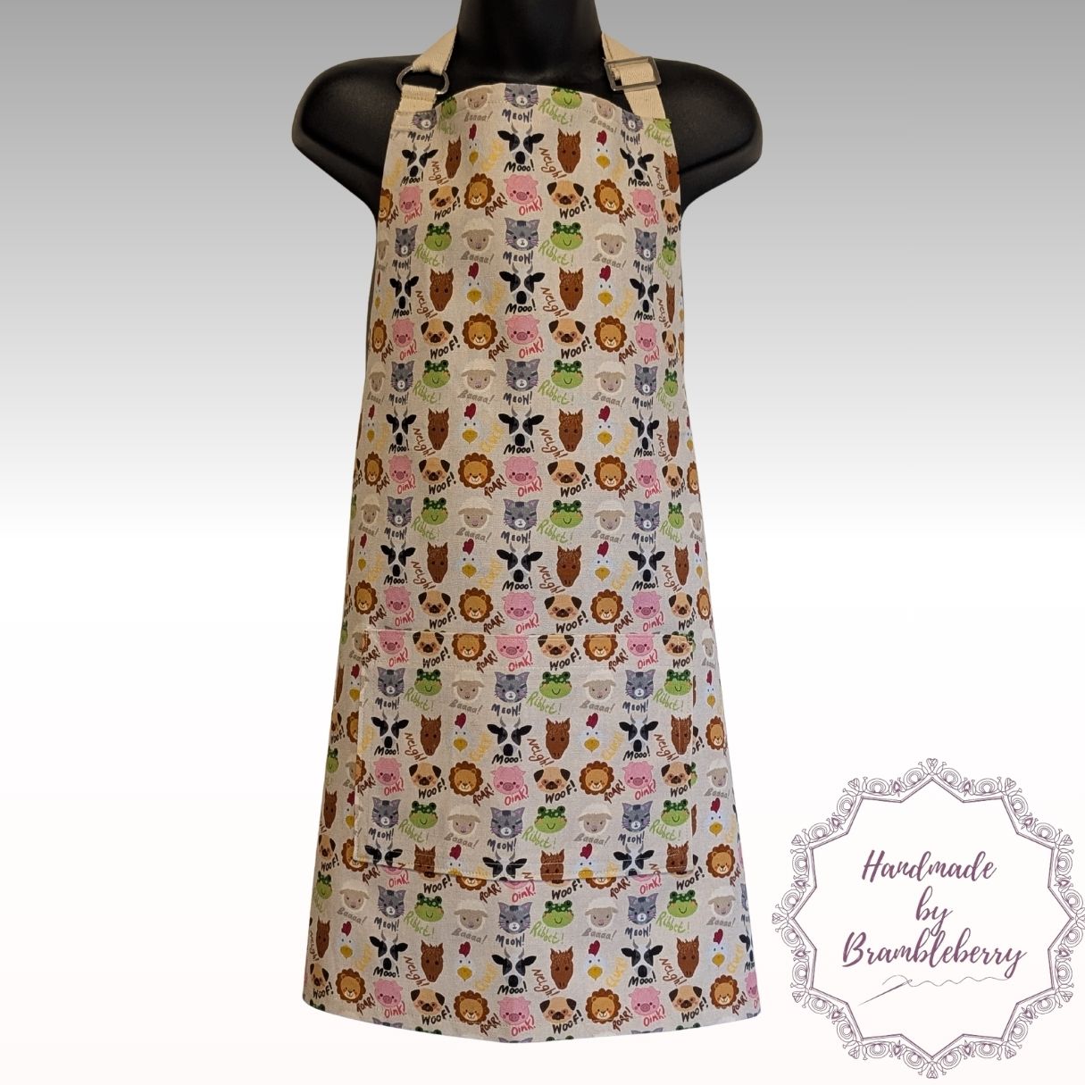 Chorus of animals child's apron