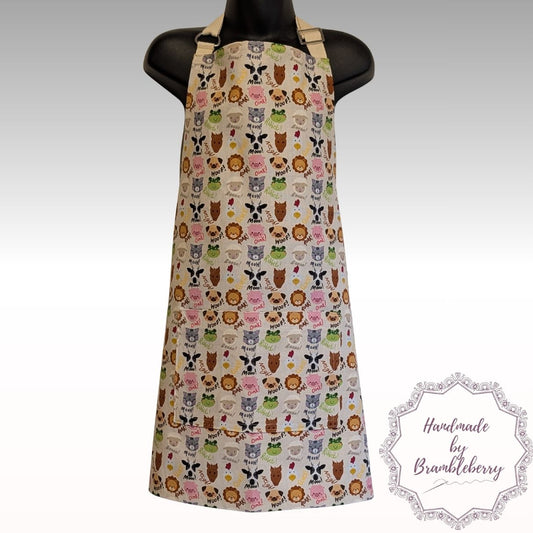 Chorus of animals child's apron