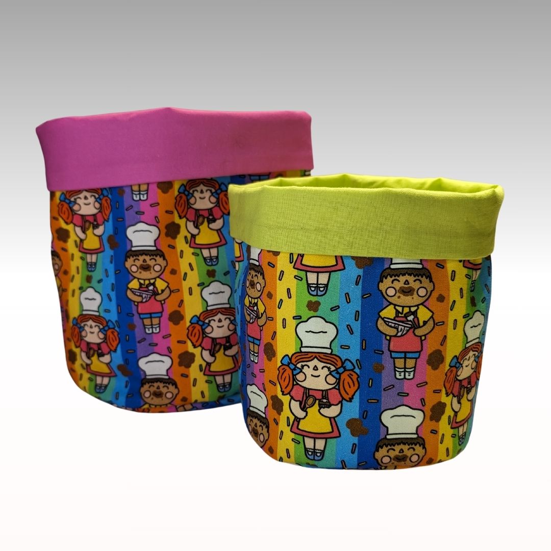 Kids in the kitchen fabric basket