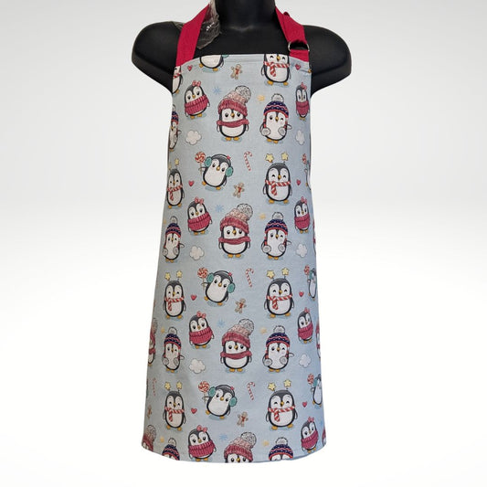 Winter penguins apron