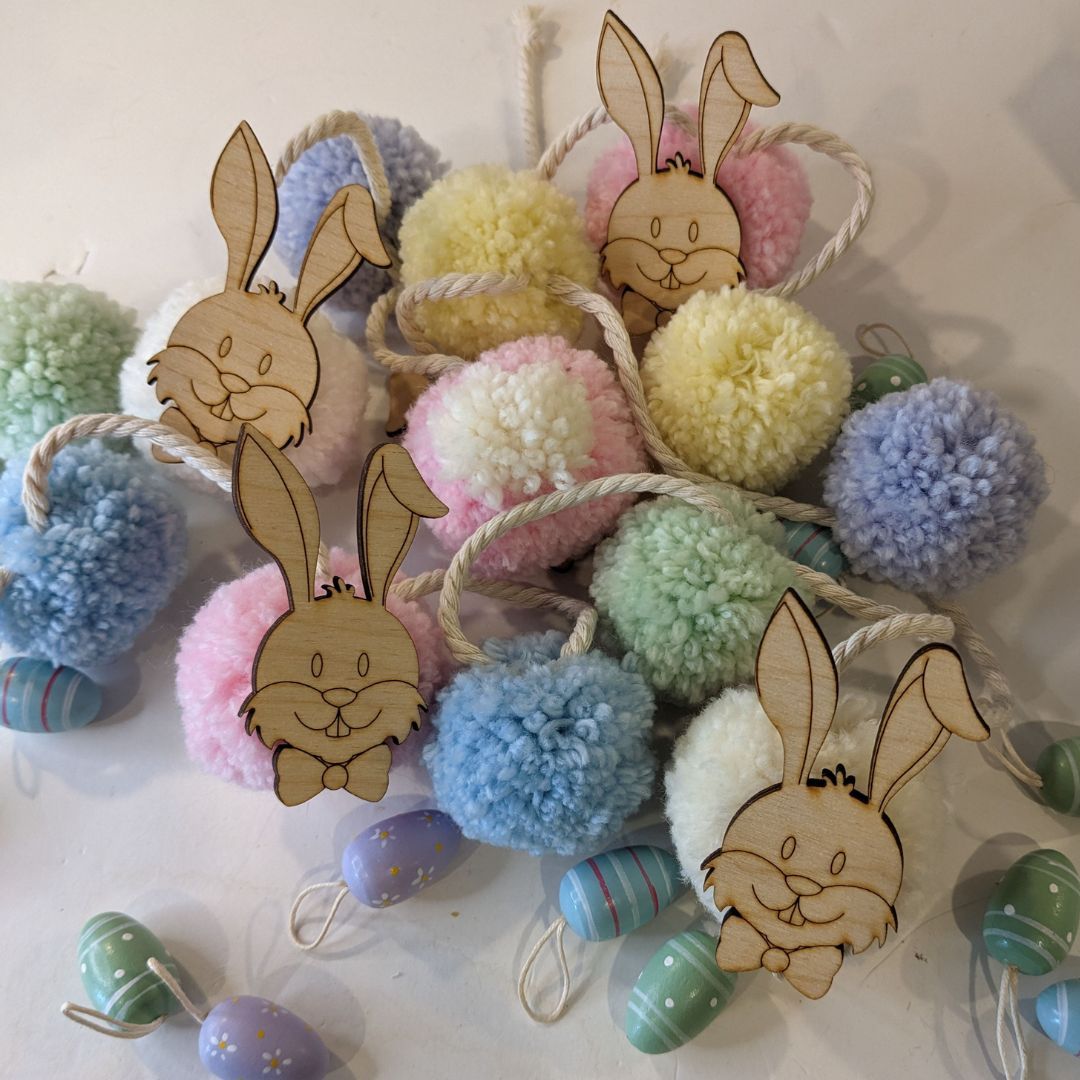 Easter rabbit pompom garlands