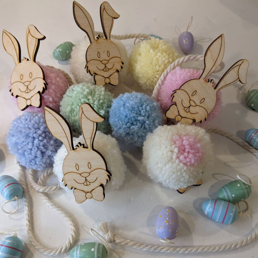 Easter rabbit pompom garlands