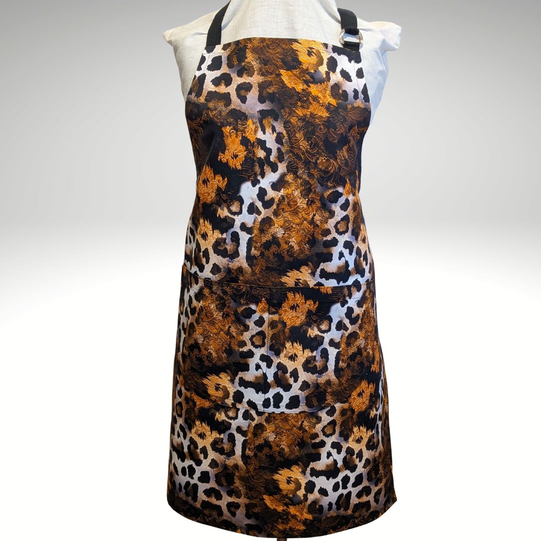 Leopard print apron