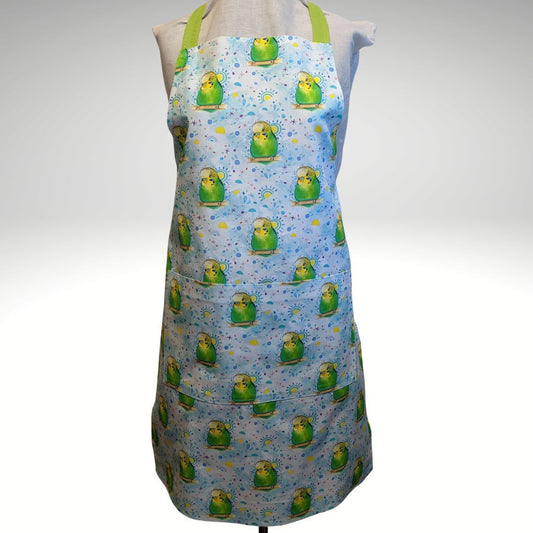 A chatter of budgies apron