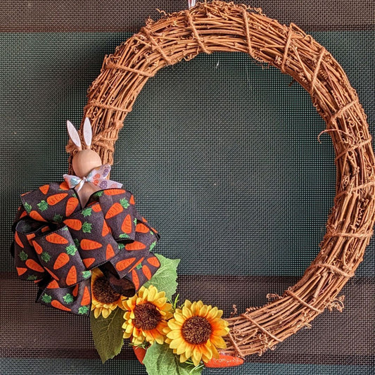 Rabbit and carrots wreath