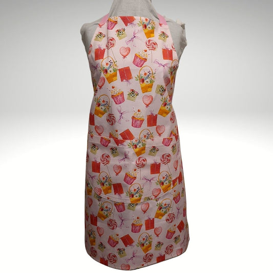 Cupcakes and flowers apron