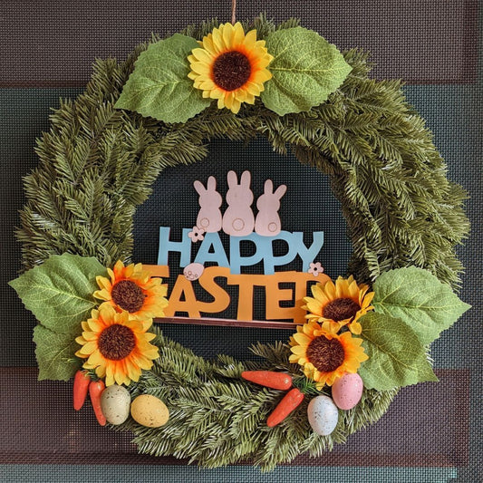 Happy Easter wreath