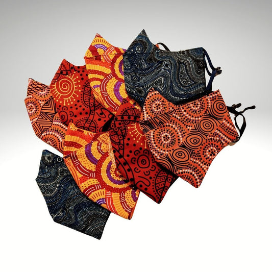 Aboriginal print facemasks