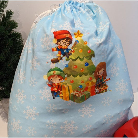 Three wizards Santa sack