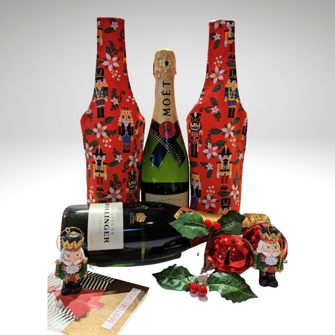 Traditional Christmas bottle bags