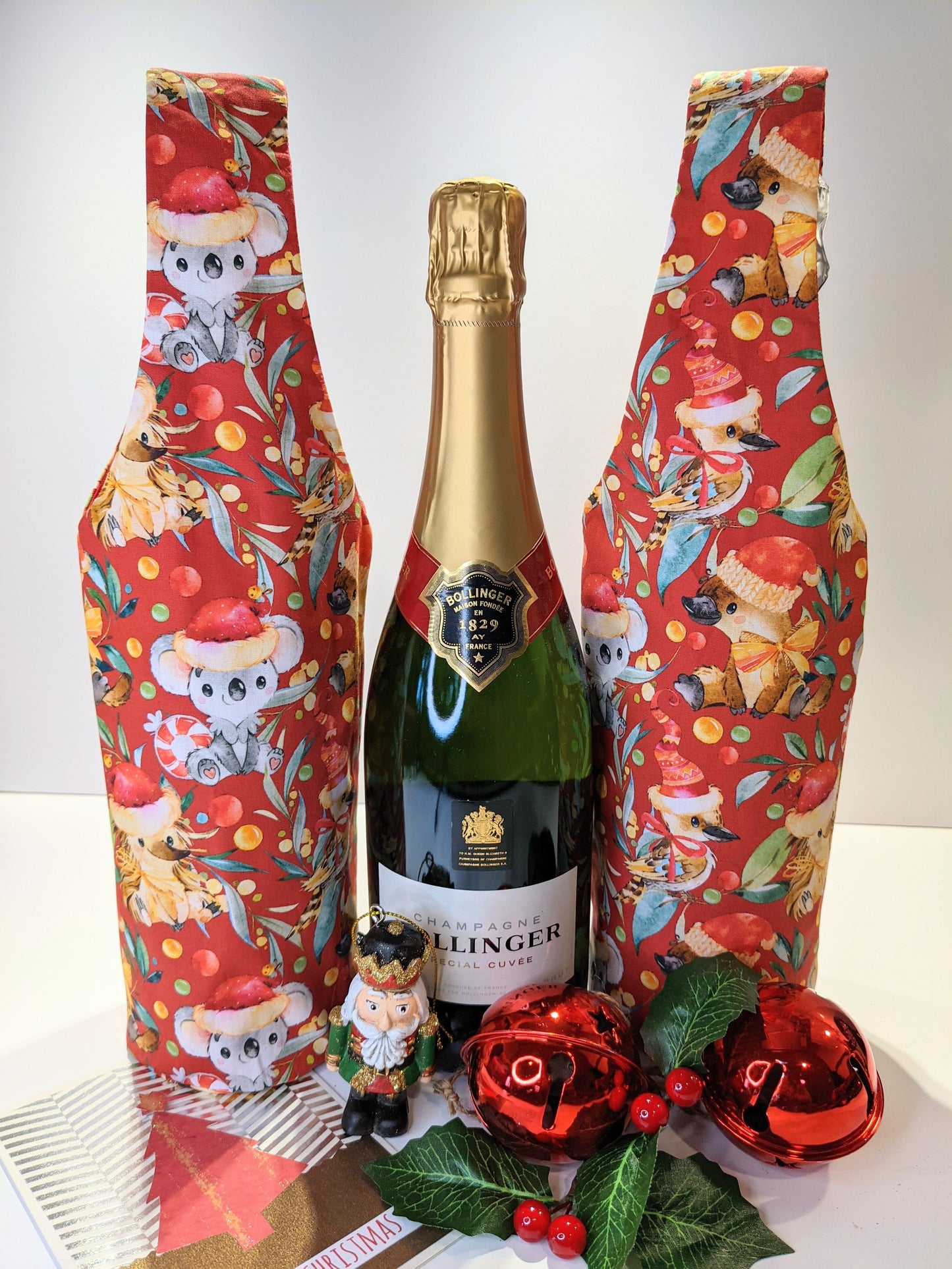 Whimsical Christmas bottle bags