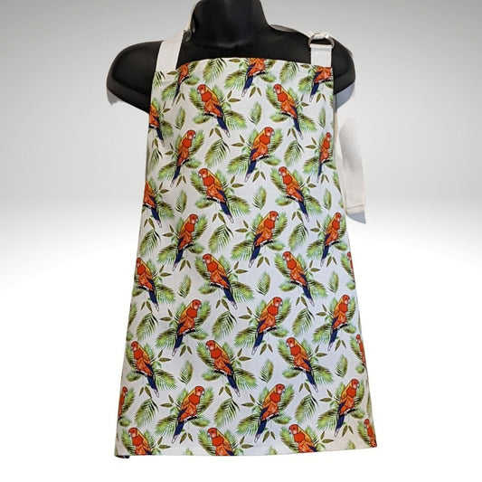 A flock of parrots apron