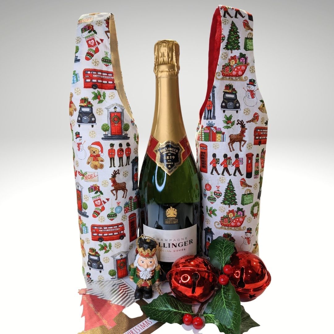 Christmas bottle bags