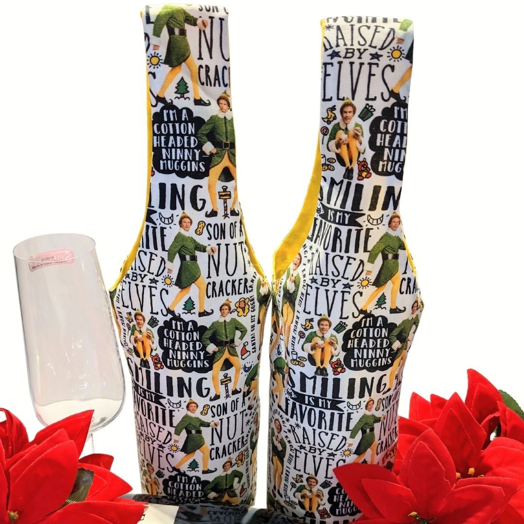 Whimsical Christmas bottle bags