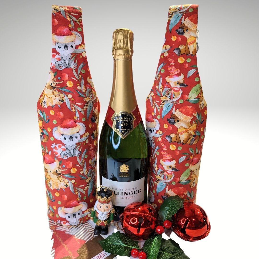 Christmas bottle bags