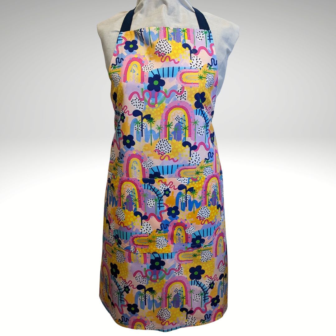 Rainbows and flowers apron