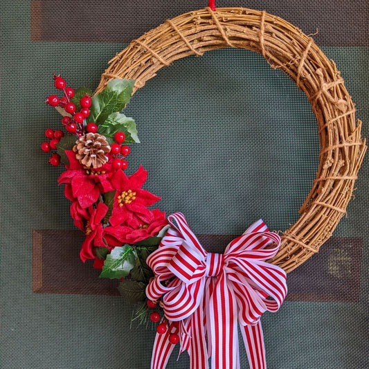 Poinsettia wreath