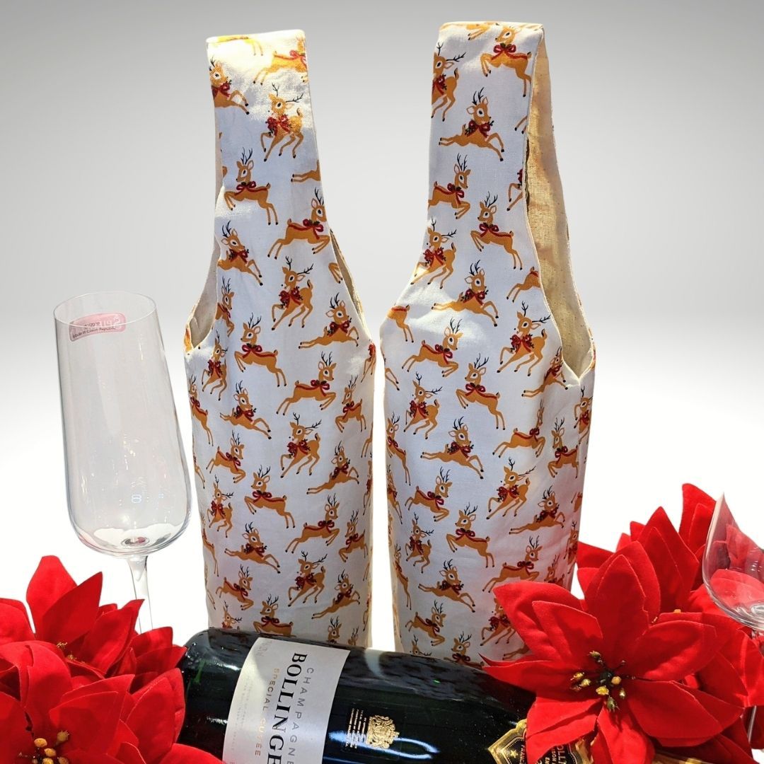 Christmas bottle bags