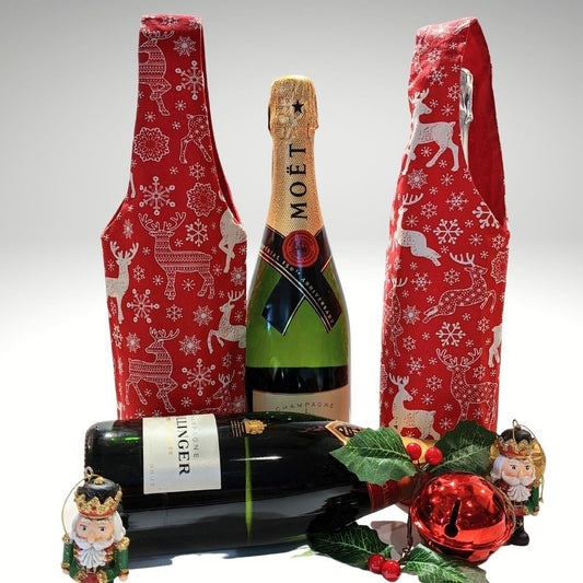 Traditional Christmas bottle bags