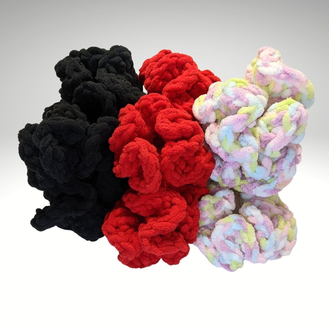 Chenille scrunchies