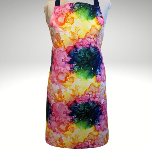 Colourful splotches apron