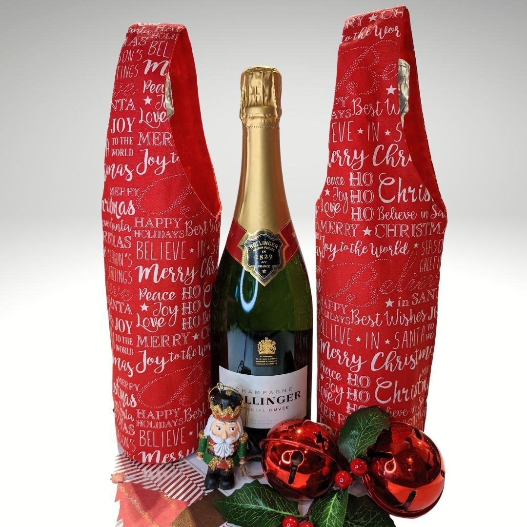 Christmas bottle bags